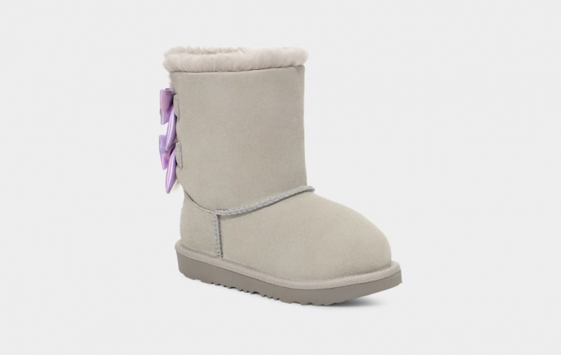 Ugg Toddler T Bailey Bow Iridescent Stövlar Barn Grå | Sverige-64078