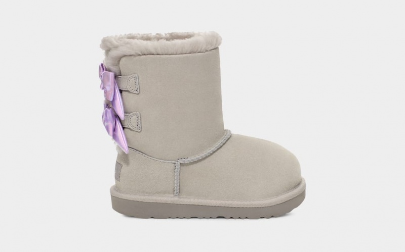 Ugg Toddler T Bailey Bow Iridescent Stövlar Barn Grå | Sverige-64078