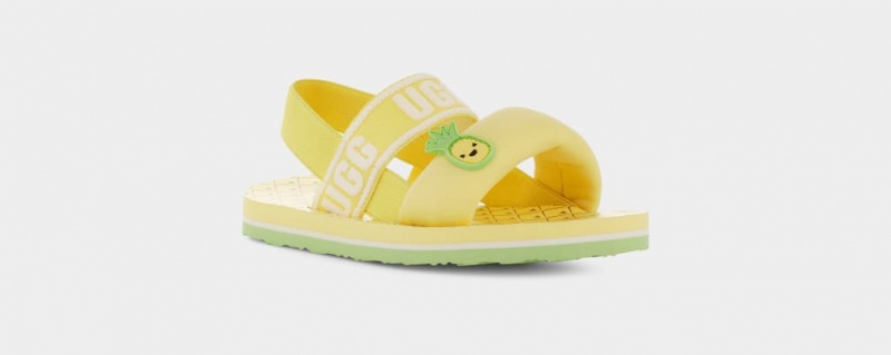 Ugg Toddler Zuma Slingback Pineapple Stuffie Sandaler Barn Gula | Sverige-89362