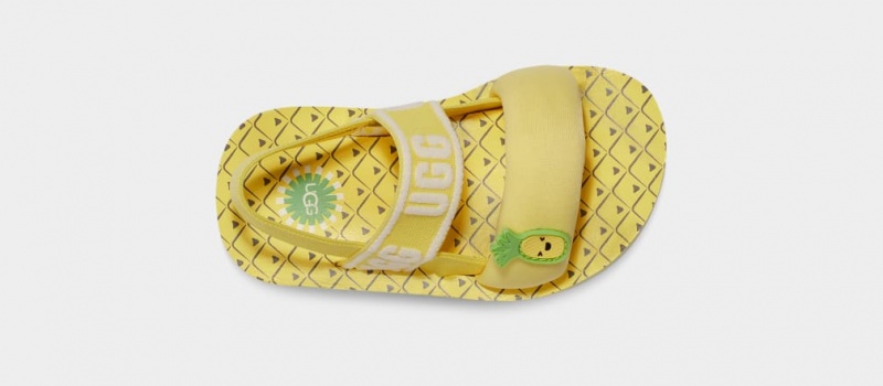 Ugg Toddler Zuma Slingback Pineapple Stuffie Sandaler Barn Gula | Sverige-89362