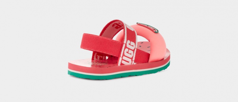 Ugg Toddler Zuma Slingback Watermelon Stuffie Sandaler Barn Rosa | Sverige-74123