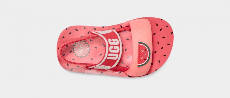 Ugg Toddler Zuma Slingback Watermelon Stuffie Sandaler Barn Rosa | Sverige-74123