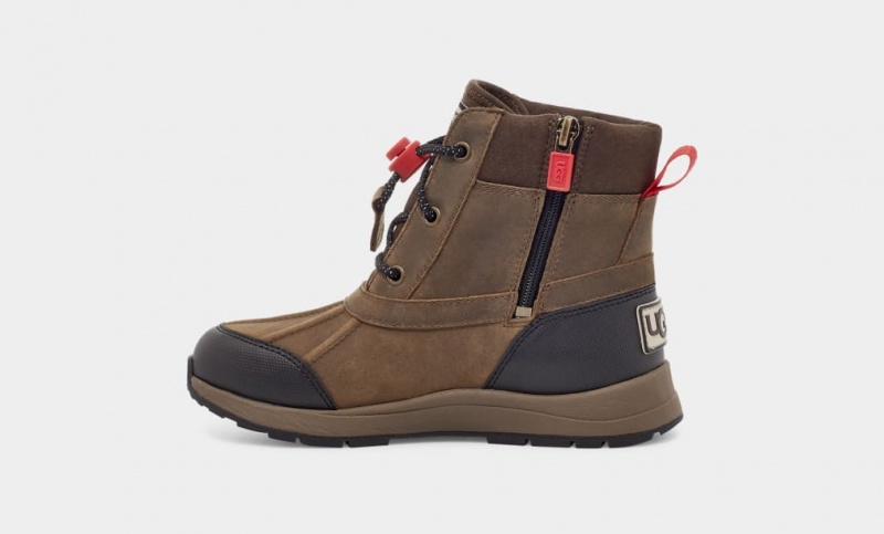 Ugg Turlock Läder Weather Stövlar Barn Bruna | Sverige-42681