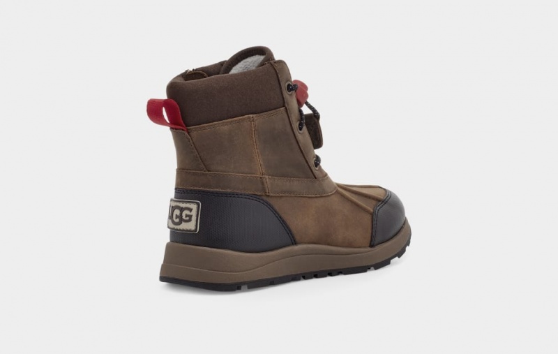 Ugg Turlock Läder Weather Stövlar Barn Bruna | Sverige-42681