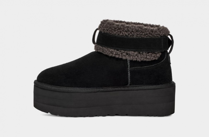 Ugg Ultra Mini Belted Roller Stövlar Dam Svarta | Sverige-84730