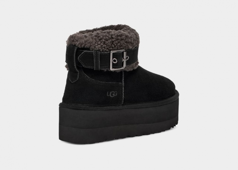 Ugg Ultra Mini Belted Roller Stövlar Dam Svarta | Sverige-84730