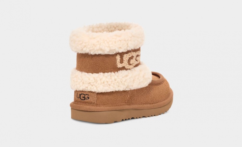 Ugg Ultra Mini UGG Fluff Stövlar Barn Bruna | Sverige-41873