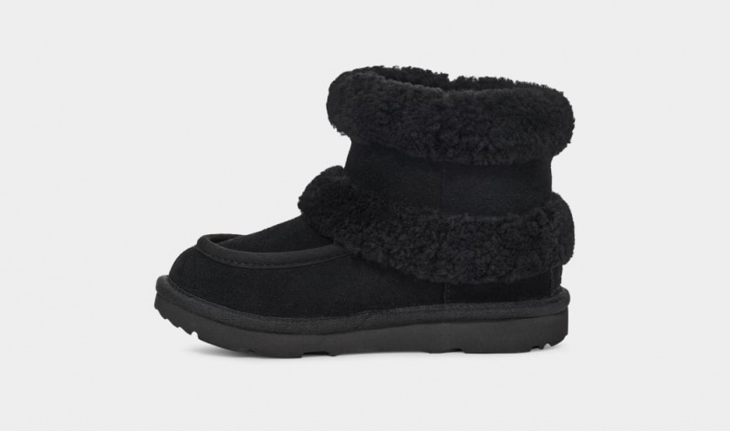 Ugg Ultra Mini UGG Fluff Stövlar Barn Svarta | Sverige-74913