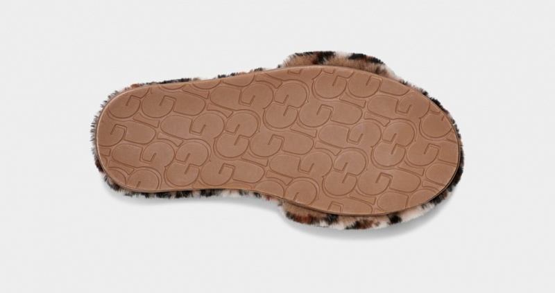 Ugg W Fluff Badtofflor II Leopard Tofflor Dam Leopard | Sverige-26730